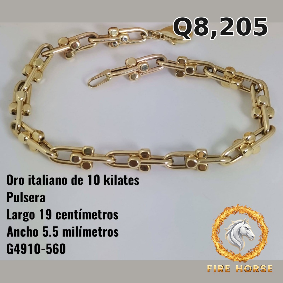 Pulsera de oro italiano 10k — G4910-560