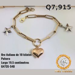 Pulsera de oro italiano 10k — G4735-540