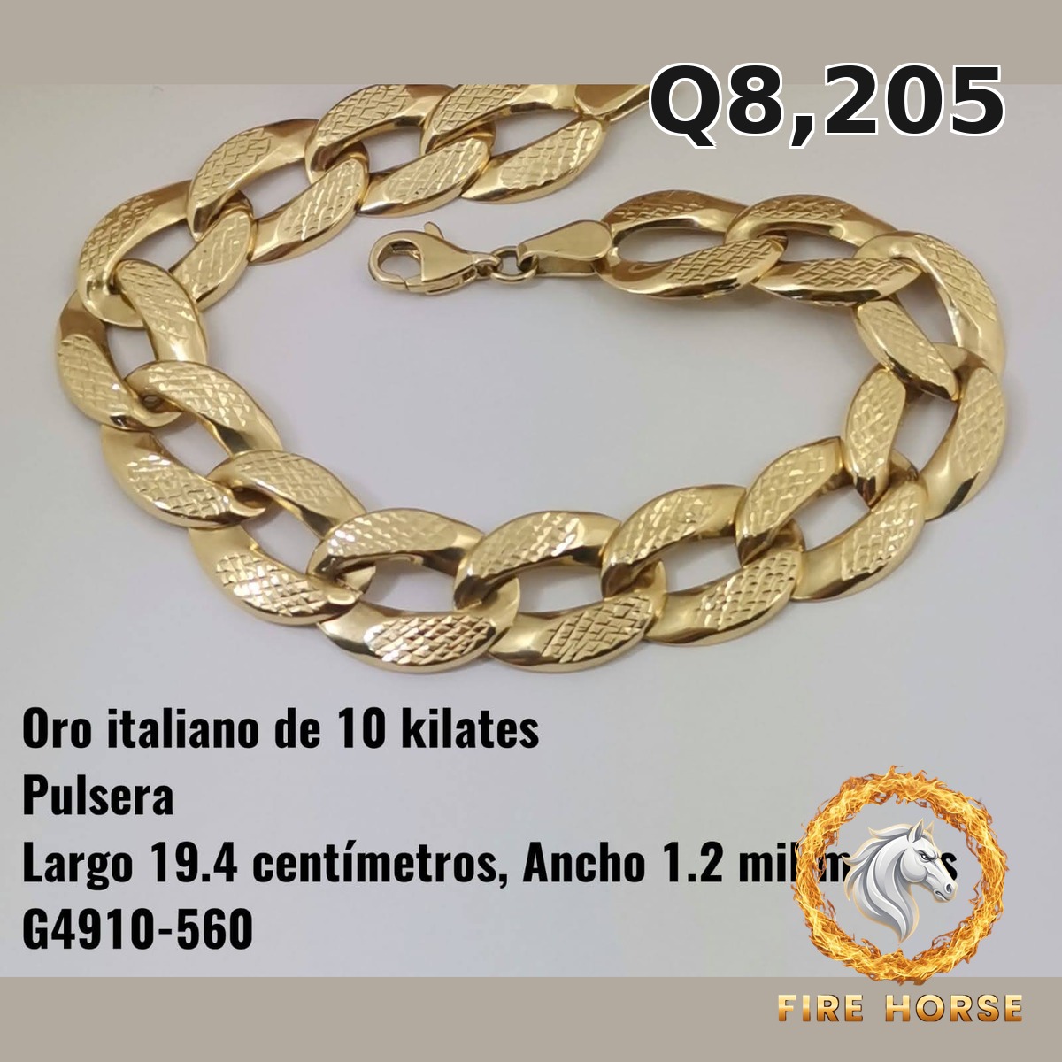 Pulsera de oro italiano 10k — G4910-560