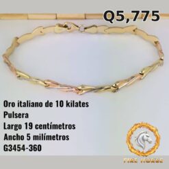 Pulsera de oro italiano 10k — G3454-360