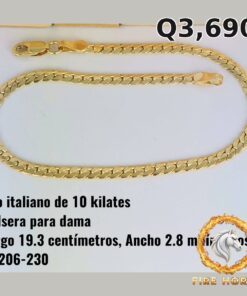 Pulsera para dama de oro italiano 10k — G2206-230