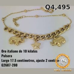 Pulsera de oro italiano 10k — G2687-280