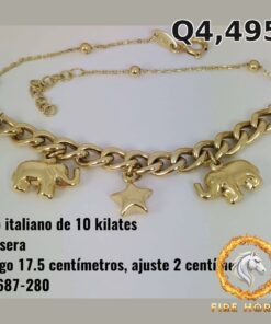 Pulsera de oro italiano 10k — G2687-280
