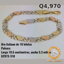 Pulsera de oro italiano 10k — G2973-310