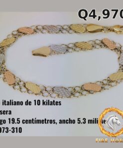 Pulsera de oro italiano 10k — G2973-310