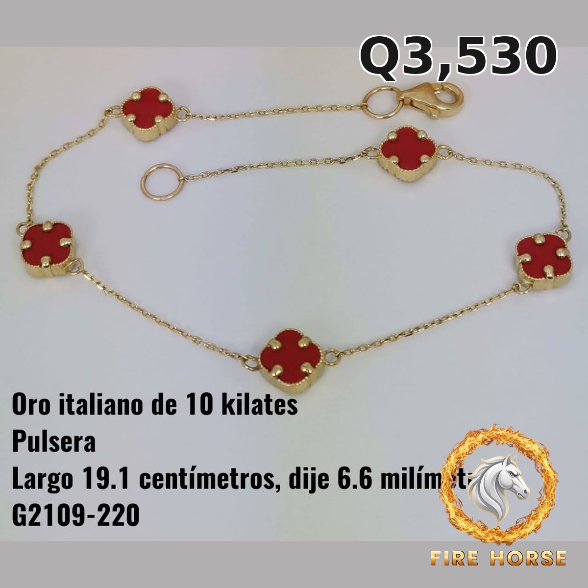 Pulsera de oro italiano 10k — G2109-220