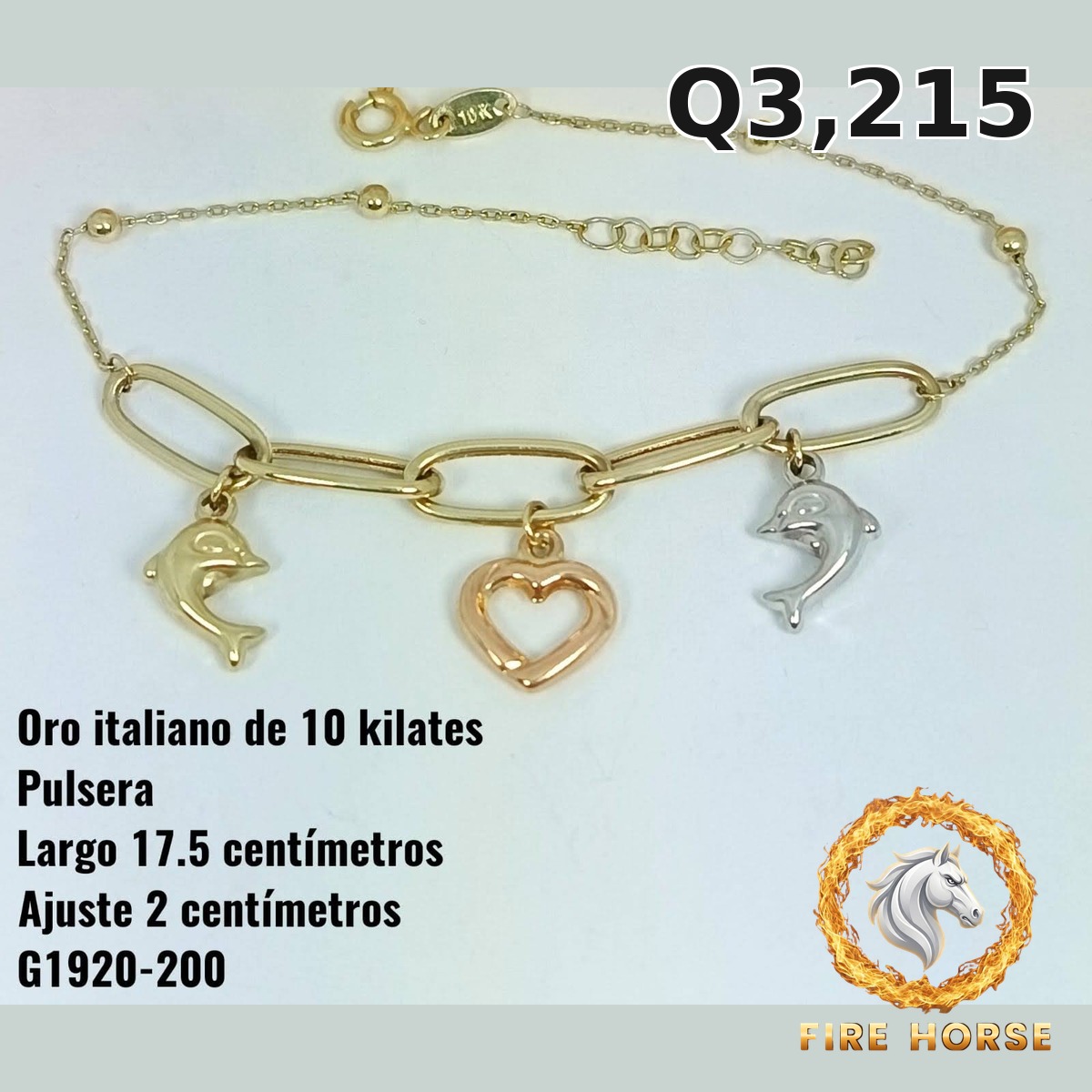 Pulsera de oro italiano 10k — G1920-200