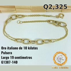 Pulsera de oro italiano 10k — G1387-140
