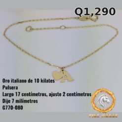 Pulsera de oro italiano 10k — G770-080