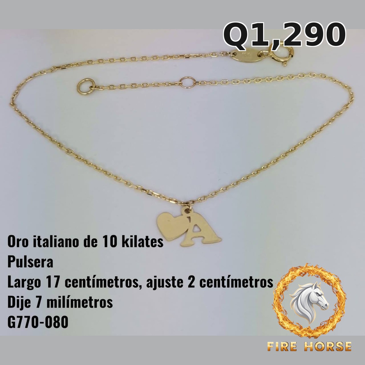 Pulsera de oro italiano 10k — G770-080
