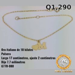 Pulsera de oro italiano 10k — G770-080