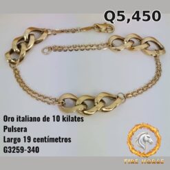 Pulsera de oro italiano 10k — G3259-340