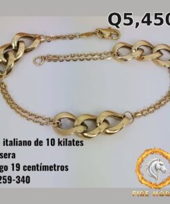 Pulsera de oro italiano 10k — G3259-340