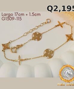 Pulsera de oro italiano 10k — G1309-115