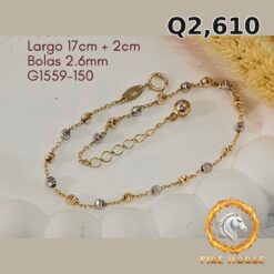 Pulsera de oro italiano 10k — G1559-150