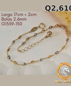 Pulsera de oro italiano 10k — G1559-150