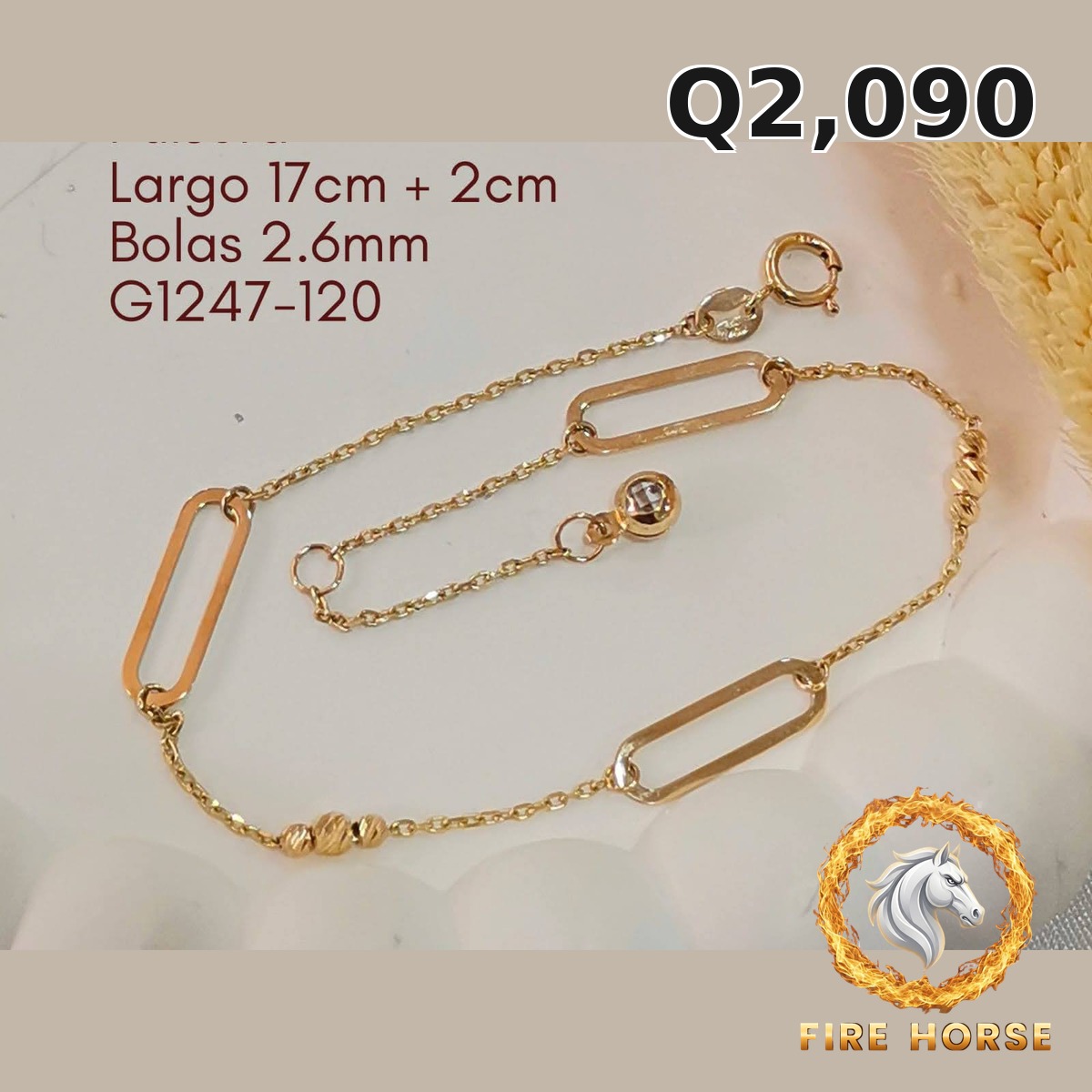 Pulsera de oro italiano 10k — G1247-120