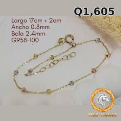 Pulsera de oro italiano 10k — G958-100