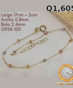 Pulsera de oro italiano 10k — G958-100