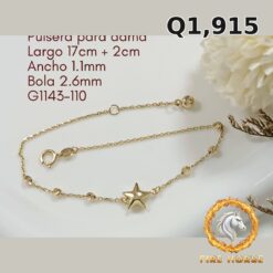 Pulsera para dama de oro italiano 10k — G1143-110