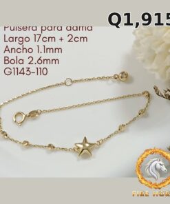 Pulsera para dama de oro italiano 10k — G1143-110