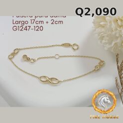 Pulsera para dama de oro italiano 10k — G1247-120