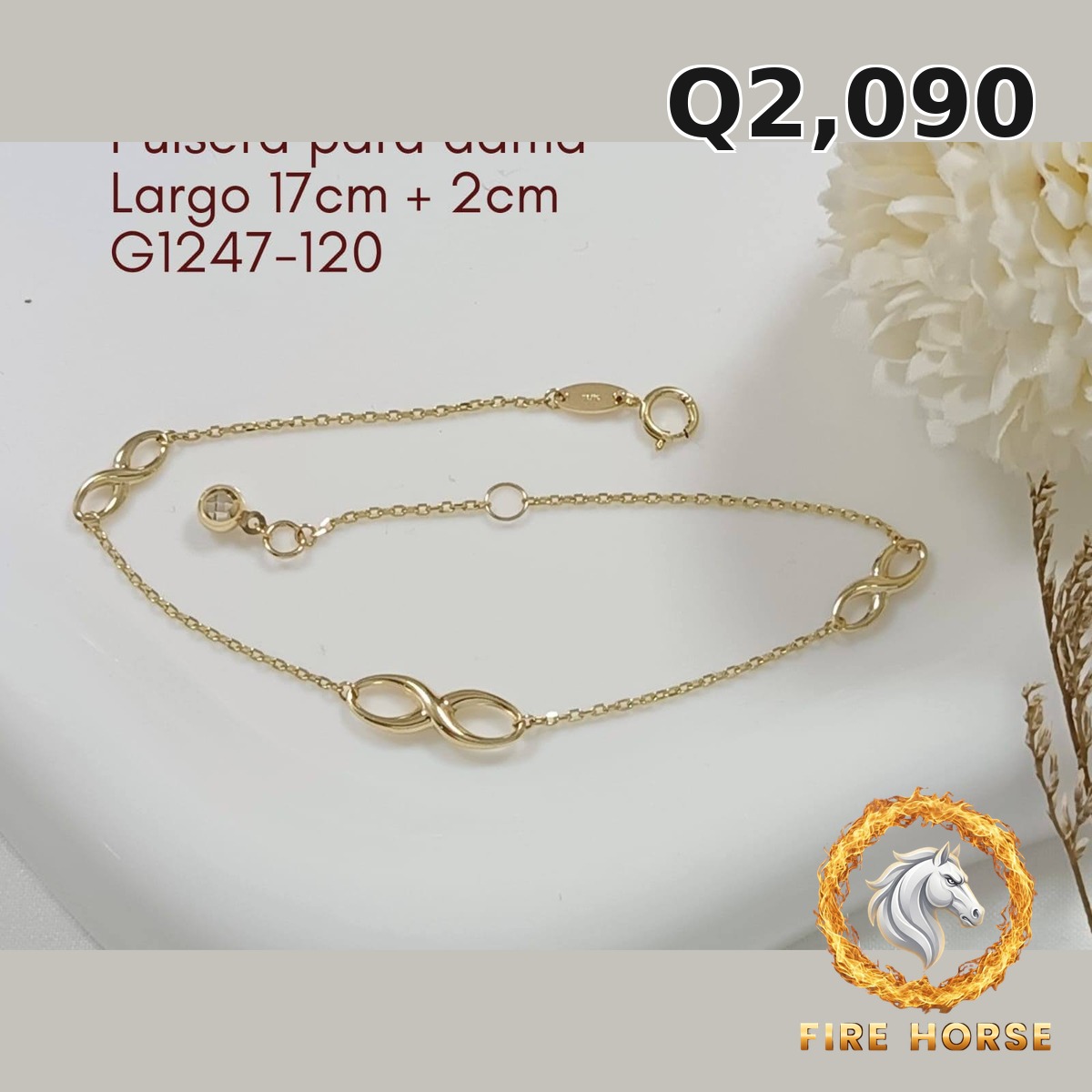 Pulsera para dama de oro italiano 10k — G1247-120