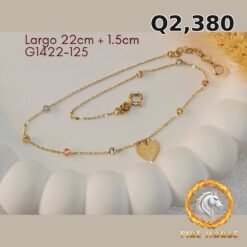 Tobillera de oro italiano 10k — G1422-125