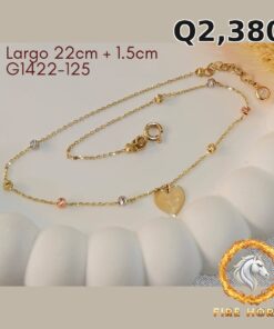 Tobillera de oro italiano 10k — G1422-125