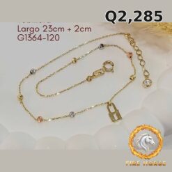 Tobillera de oro italiano 10k — G1364-120