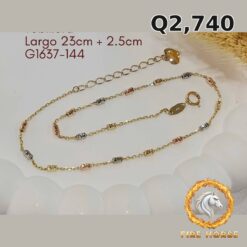 Tobillera de oro italiano 10k — G1637-144