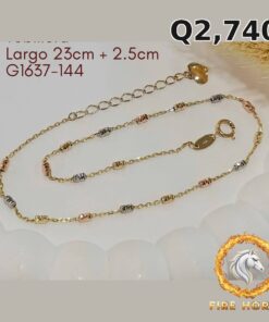 Tobillera de oro italiano 10k — G1637-144