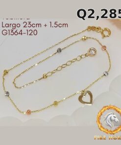 Tobillera de oro italiano 10k — G1364-120