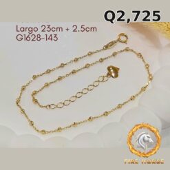 Tobillera de oro italiano 10k — G1628-143