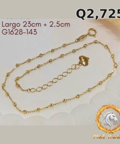 Tobillera de oro italiano 10k — G1628-143
