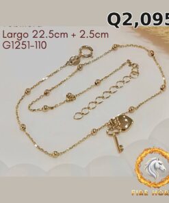 Tobillera de oro italiano 10k — G1251-110